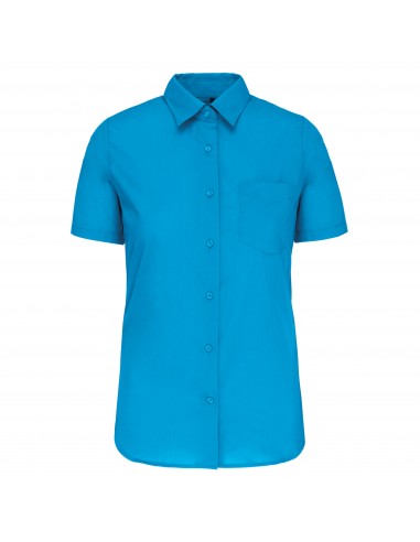 Chemise popeline polycoton manches courtes entretien facile femme - K548-Chemises / pulls-Alchimistes