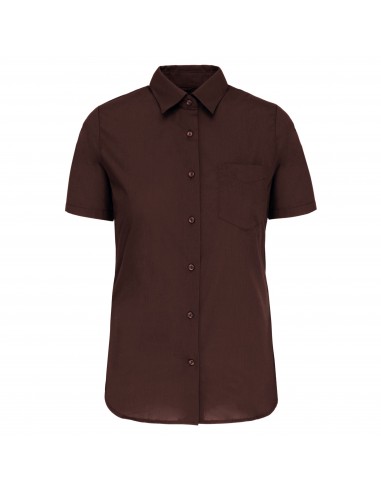 Chemise popeline polycoton manches courtes entretien facile femme - K548-Chemises / pulls-Alchimistes