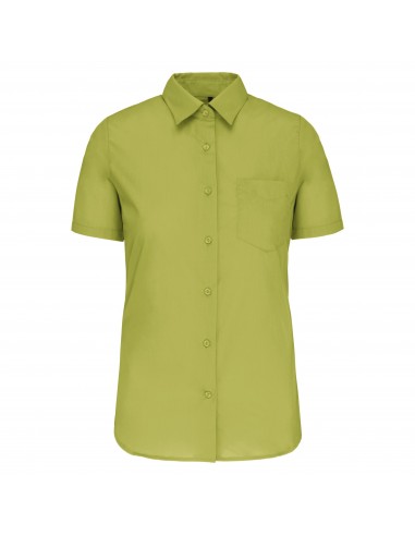 Chemise popeline polycoton manches courtes entretien facile femme - K548-Chemises / pulls-Alchimistes