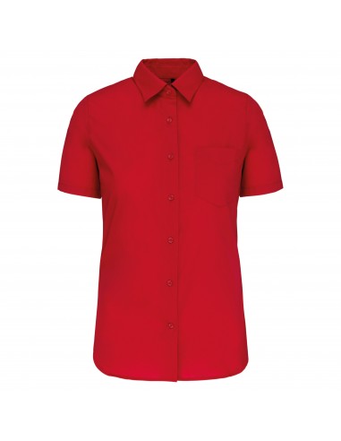 Chemise popeline polycoton manches courtes entretien facile femme - K548-Chemises / pulls-Alchimistes