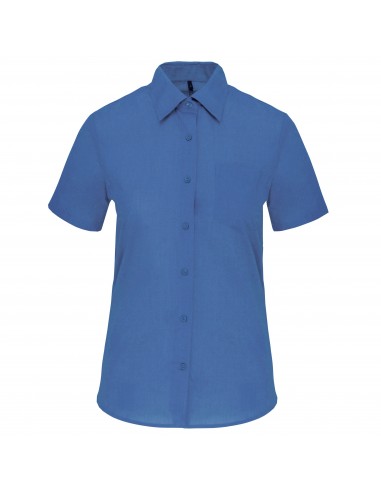 Chemise popeline polycoton manches courtes entretien facile femme - K548-Chemises / pulls-Alchimistes