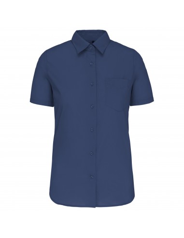 Chemise popeline polycoton manches courtes entretien facile femme - K548-Chemises / pulls-Alchimistes