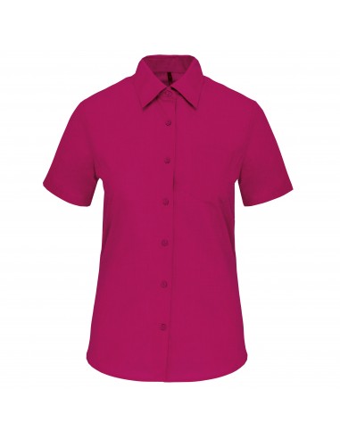 Chemise popeline polycoton manches courtes entretien facile femme - K548-Chemises / pulls-Alchimistes