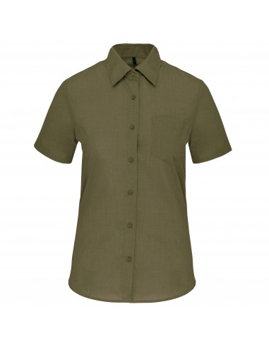 Chemise popeline polycoton manches courtes entretien facile femme - K548-Chemises / pulls-Alchimistes