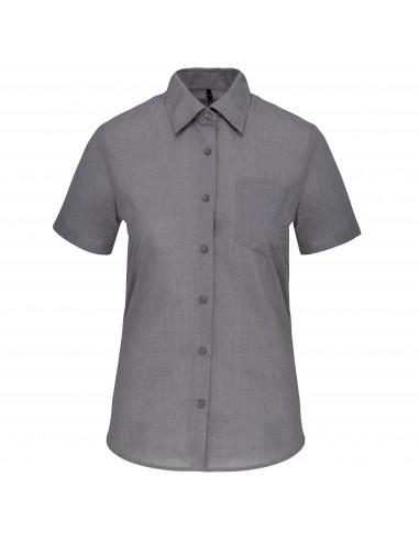 Chemise popeline polycoton manches courtes entretien facile femme - K548-Chemises / pulls-Alchimistes