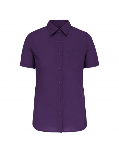 Chemise popeline polycoton manches courtes entretien facile femme - K548-Chemises / pulls-Alchimistes