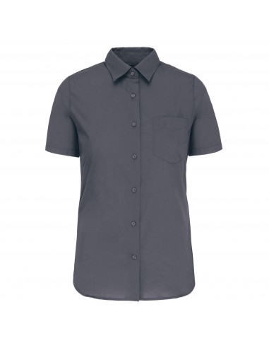 Chemise popeline polycoton manches courtes entretien facile femme - K548-Chemises / pulls-Alchimistes