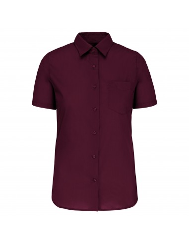 Chemise popeline polycoton manches courtes entretien facile femme - K548-Chemises / pulls-Alchimistes