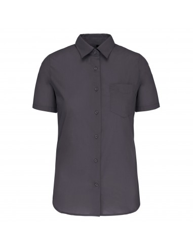 Chemise popeline polycoton manches courtes entretien facile femme - K548-Chemises / pulls-Alchimistes
