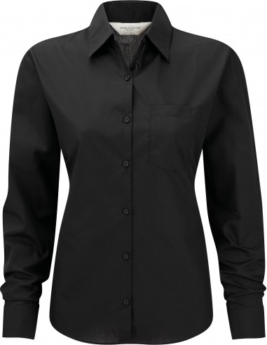 Chemise femme popeline polycoton manches longues - RU934F-Chemises / pulls-Alchimistes