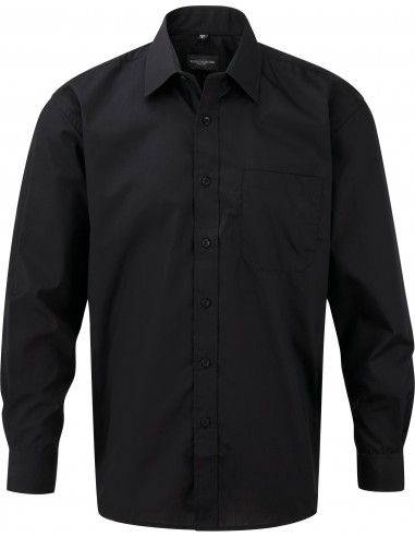 Chemise homme popeline polycoton manches longues - RU934M-Chemises / pulls-Alchimistes