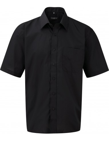 Chemise homme popeline polycoton manches courtes - RU935M-Chemises / pulls-Alchimistes