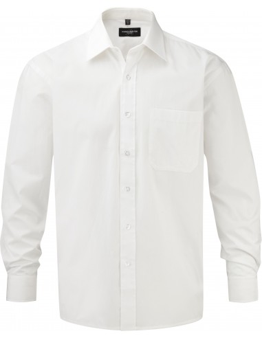 Chemise homme popeline pur coton manches longues - RU936M-Chemises / pulls-Alchimistes