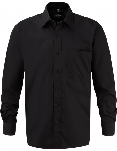 Chemise homme popeline pur coton manches longues - RU936M-Chemises / pulls-Alchimistes