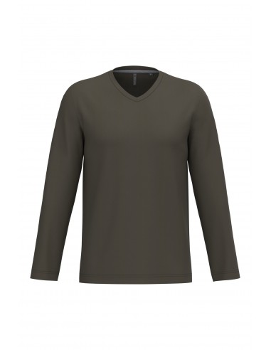 T-shirt col V manches longues homme - K358-T-Shirts-Alchimistes