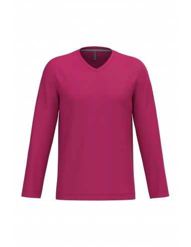 T-shirt col V manches longues homme - K358-T-Shirts-Alchimistes
