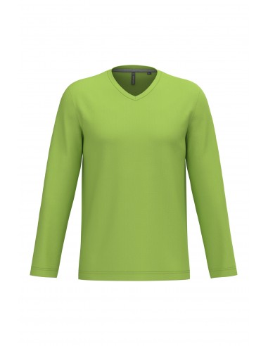 T-shirt col V manches longues homme - K358-T-Shirts-Alchimistes