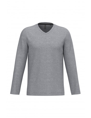 T-shirt col V manches longues homme - K358-T-Shirts-Alchimistes