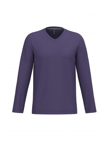 T-shirt col V manches longues homme - K358-T-Shirts-Alchimistes