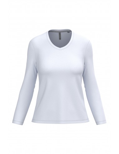 T-shirt col V manches longues femme - K382-T-Shirts-Alchimistes