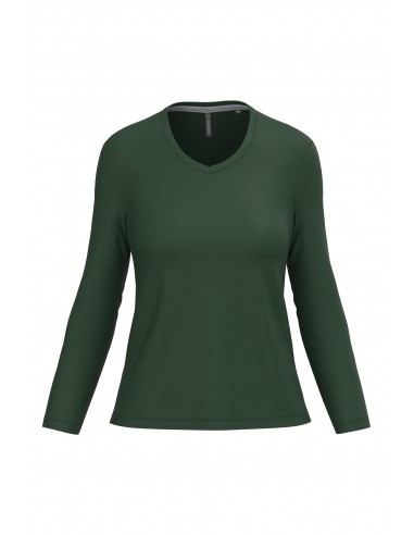 T-shirt col V manches longues femme - K382-T-Shirts-Alchimistes