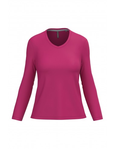 T-shirt col V manches longues femme - K382-T-Shirts-Alchimistes