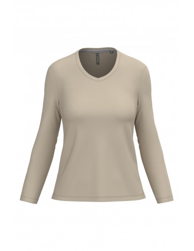 T-shirt col V manches longues femme - K382-T-Shirts-Alchimistes