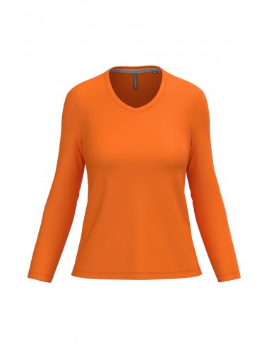 T-shirt col V manches longues femme - K382-T-Shirts-Alchimistes