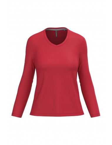 T-shirt col V manches longues femme - K382-T-Shirts-Alchimistes
