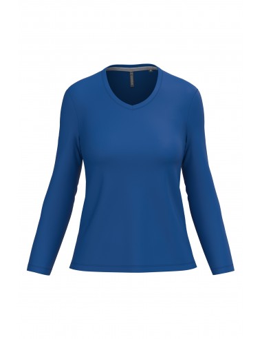 T-shirt col V manches longues femme - K382-T-Shirts-Alchimistes