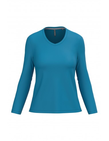 T-shirt col V manches longues femme - K382-T-Shirts-Alchimistes