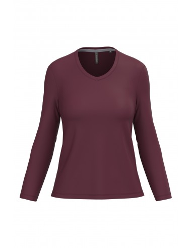 T-shirt col V manches longues femme - K382-T-Shirts-Alchimistes