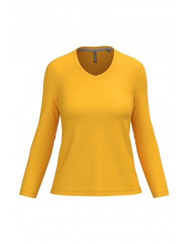 T-shirt col V manches longues femme - K382-T-Shirts-Alchimistes