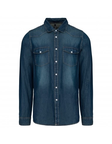 Chemise denim manches longues - K519-Chemises / pulls-Alchimistes