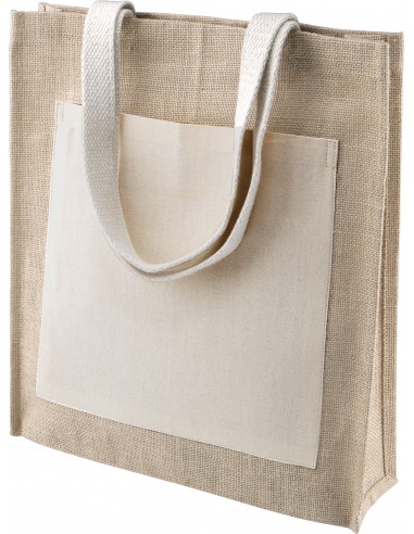 Sac shopping toile de jute - KI0221-Shopping et plage-Alchimistes