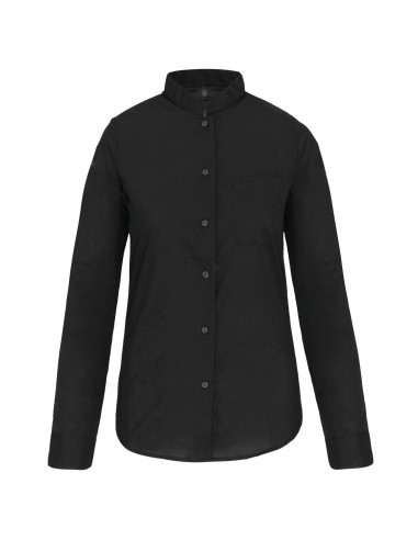 Chemise col mao manches longues femme - K514-Chemises / pulls-Alchimistes