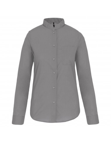 Chemise col mao manches longues femme - K514-Chemises / pulls-Alchimistes