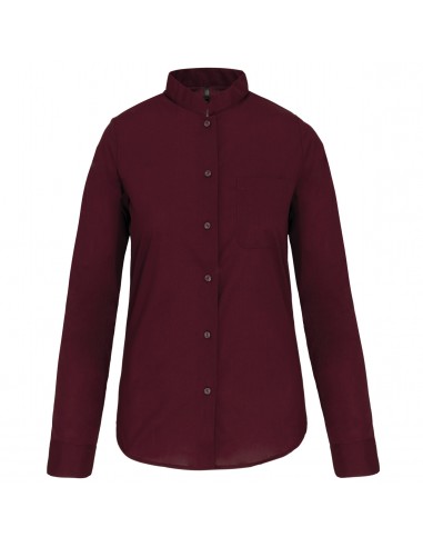 Chemise col mao manches longues femme - K514-Chemises / pulls-Alchimistes