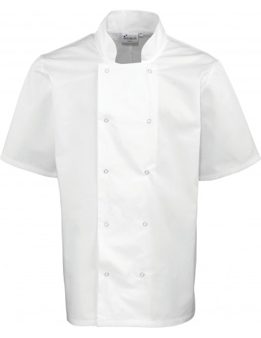 Veste de cuisine manches courtes à boutons pression - PR664-Vestes / Bodies-Alchimistes