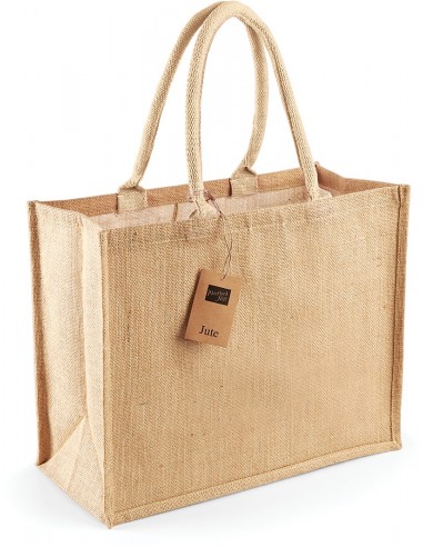 Sac shopping classique en jute - W407-Shopping et plage-Alchimistes