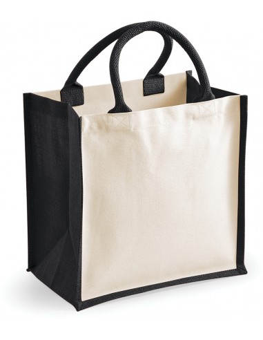 Sac cabas en jute - W421-Shopping et plage-Alchimistes