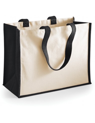 Sac cabas classique en jute - W422-Shopping et plage-Alchimistes