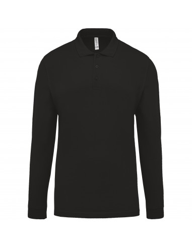 Polo piqué manches longues homme - K256-Polos-Alchimistes