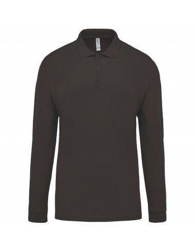 Polo piqué manches longues homme - K256-Polos-Alchimistes