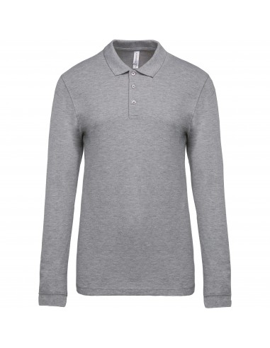 Polo piqué manches longues homme - K256-Polos-Alchimistes