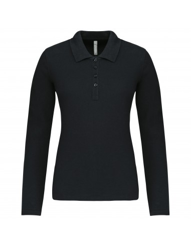 Polo piqué manches longues femme - K257-Polos-Alchimistes