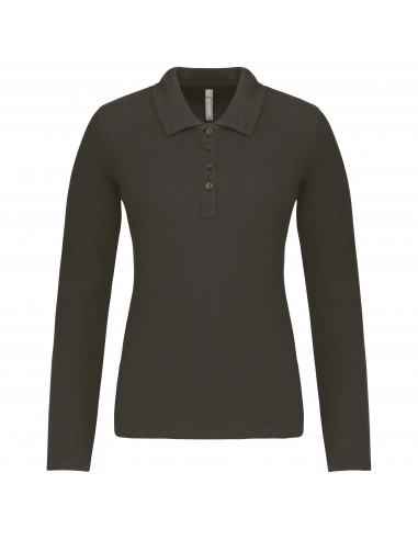 Polo piqué manches longues femme - K257-Polos-Alchimistes