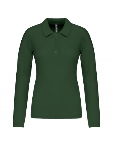 Polo piqué manches longues femme - K257-Polos-Alchimistes