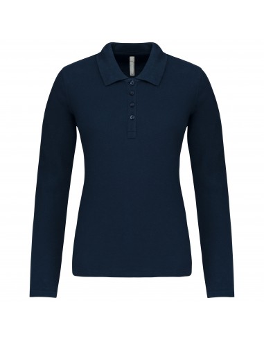 Polo piqué manches longues femme - K257-Polos-Alchimistes