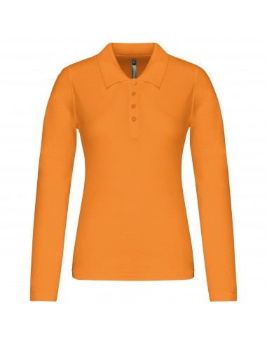 Polo piqué manches longues femme - K257-Polos-Alchimistes